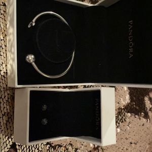 Pandora set with bracelet and earrings